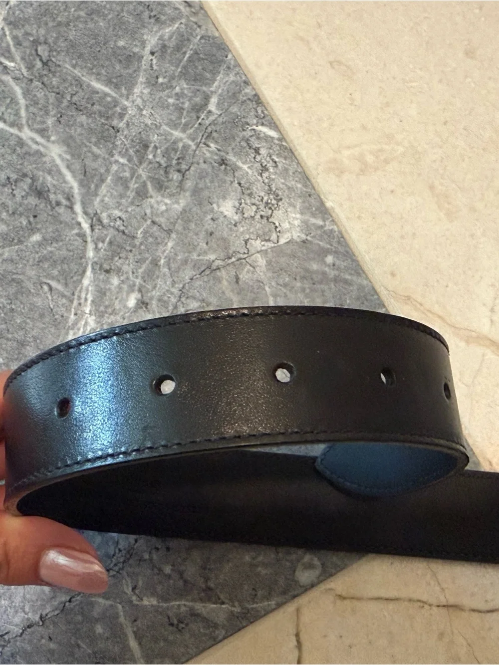 Gucci GG Marmont Black Leather Belt